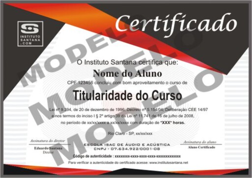 certificados frente do certificado mostrando a base legal de emissão.