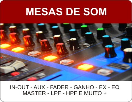 Módulo do curso. Mesa de som e seus recursos.